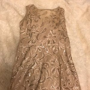 Champagne sequin formal dress